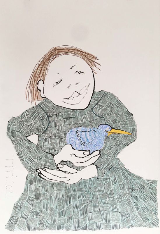 take care blauwe vogel